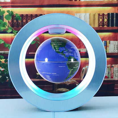 Globo flotante con mapa del mundo LED redondo, luz de levitación magnética, antigravedad, mágico