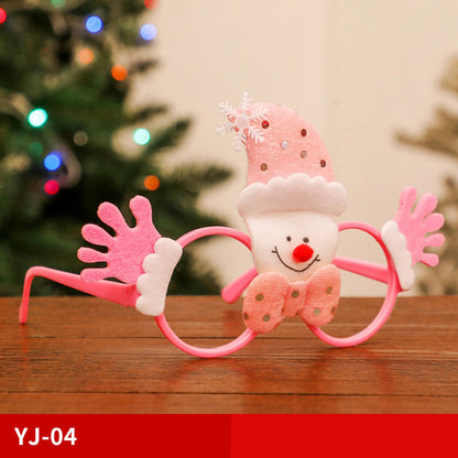 Marco de gafas navideñas, Papá Noel, muñeco de nieve, alce, accesorios de disfraces para niños, decoraciones navideñas para el hogar, decoración navideña
