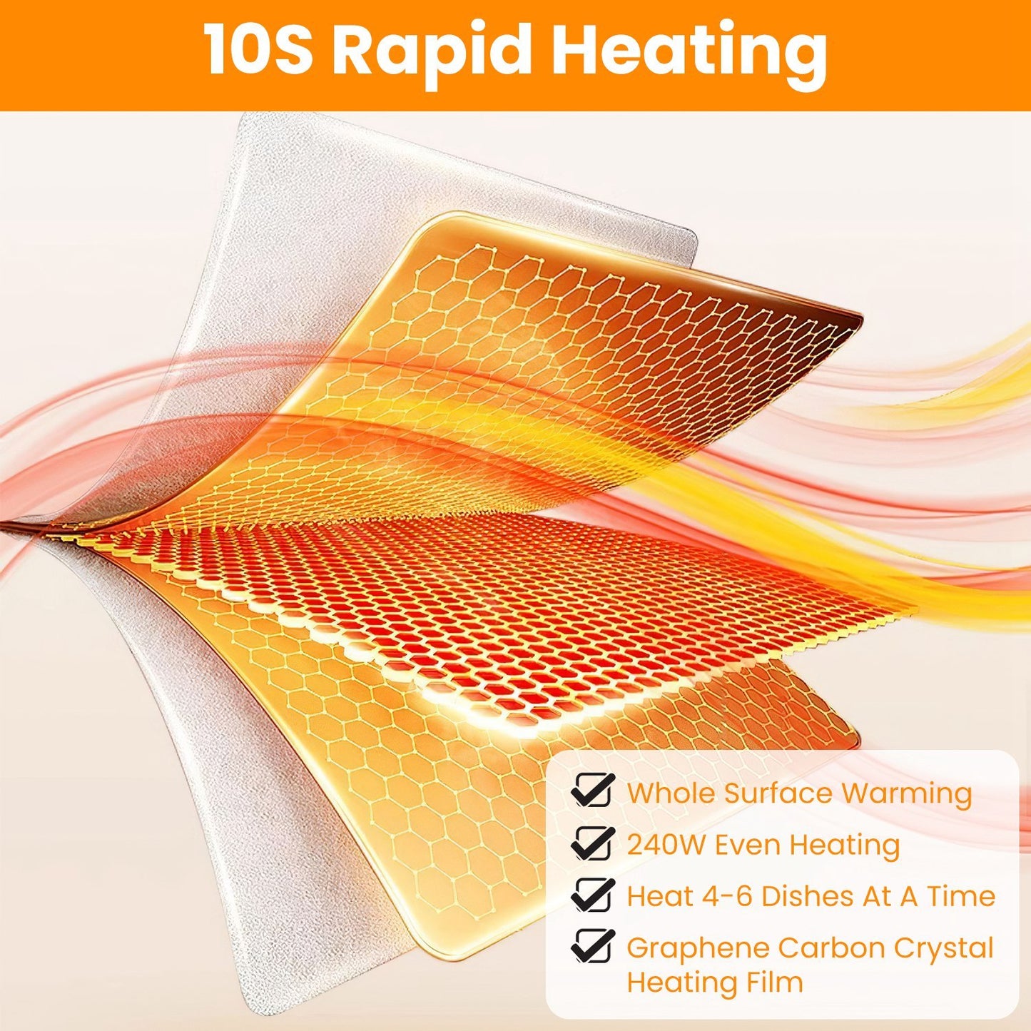 Electric Roll-Up Warming Tray with Adjustable Temperature