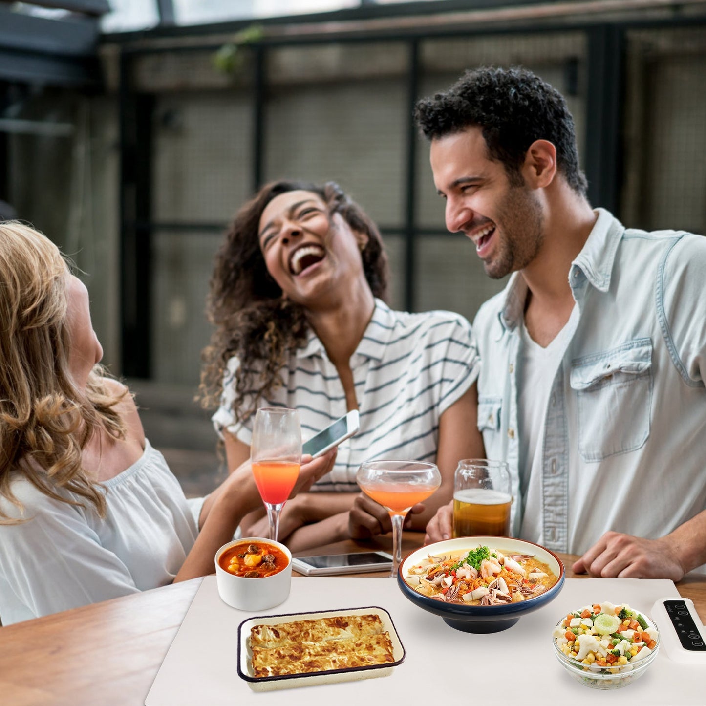 Electric Roll-Up Warming Tray with Adjustable Temperature