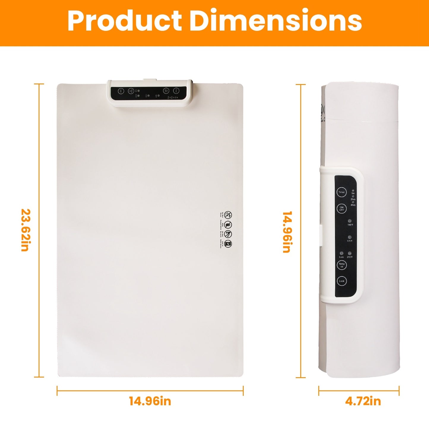 Electric Roll-Up Warming Tray with Adjustable Temperature