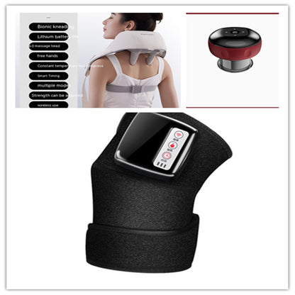 Masajeador eléctrico de rodilla con calefacción por infrarrojos, terapia de vibración, máquina de fisioterapia, masajeador para aliviar el dolor.