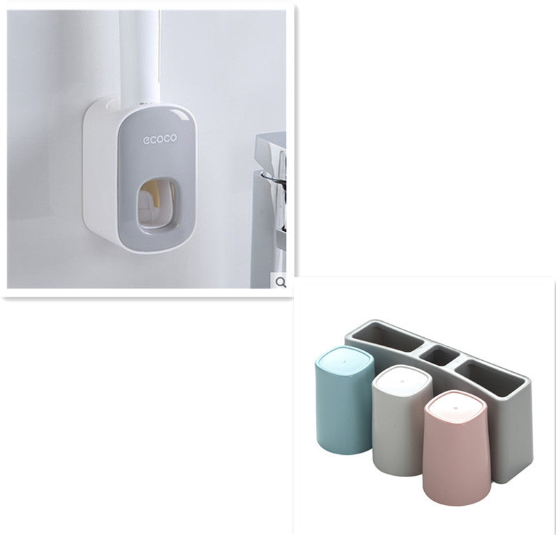 Wall-Mounted Automatic Toothpaste Dispenser Set