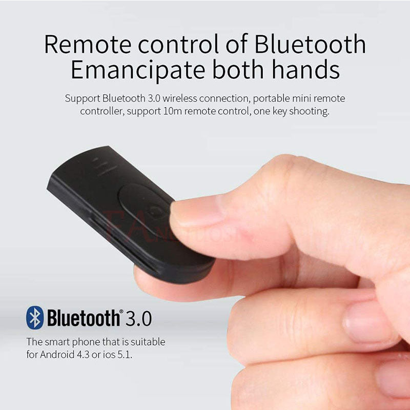 Compatible con Apple, trípode para selfies, soporte triangular universal para móvil con Bluetooth.