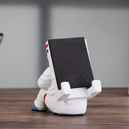 Soporte para teléfono móvil con diseño de astronauta, ideal para estudiantes, ideal como regalo creativo, decoración de escritorio pequeña.