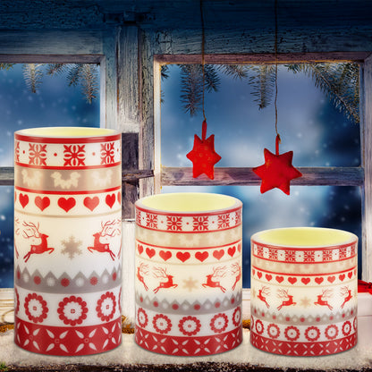 3-Pack Christmas Flameless LED Candles (Remote & Timer)