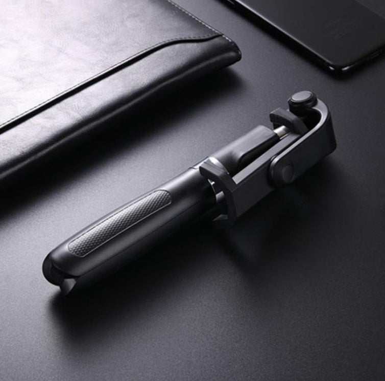 Compatible con Apple, trípode para selfies, soporte triangular universal para móvil con Bluetooth.