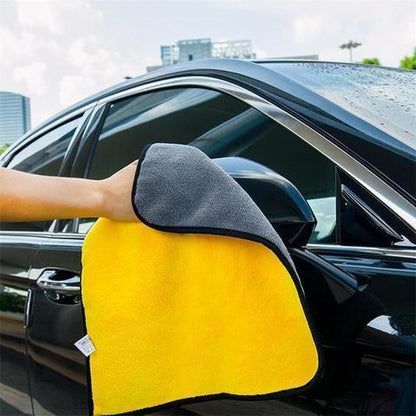 Toalla de lavado de coche de dos colores, de doble cara y de doble uso