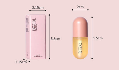 Aceite voluminizador de labios instantáneo de día y noche, transparente, duradero, nutritivo, reparador, reduce las líneas finas de los labios, cuidado de la belleza de los labios, cosmético.