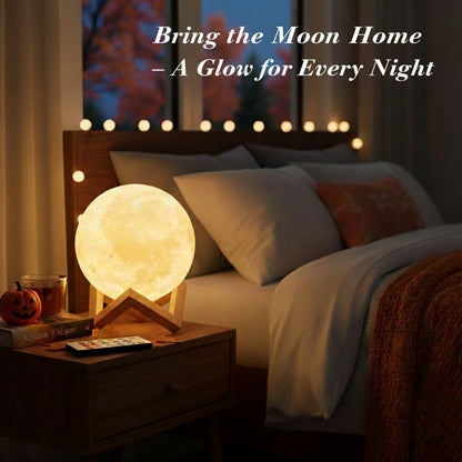 16-Color Moon Lamp with Stand & Remote