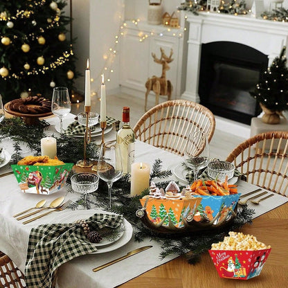 12-Pack Christmas Paper Food Trays