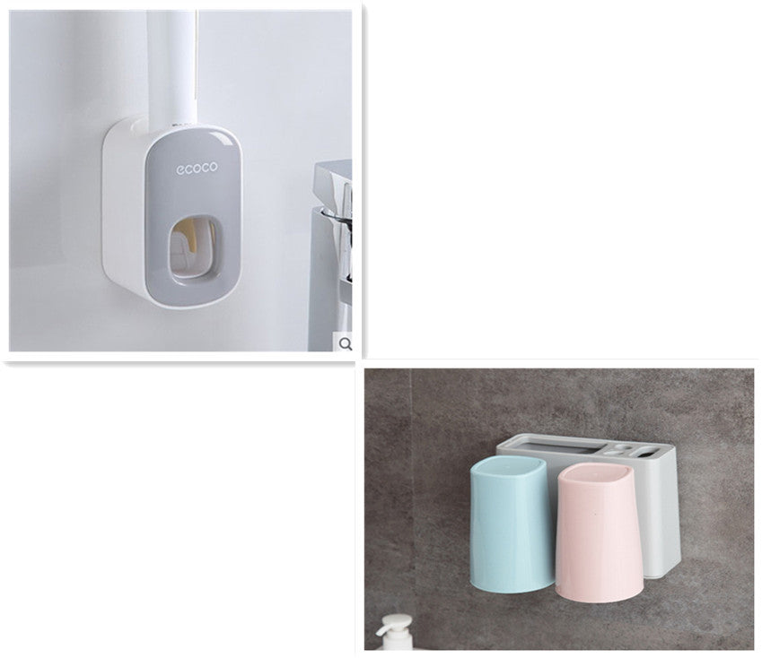 Wall-Mounted Automatic Toothpaste Dispenser Set