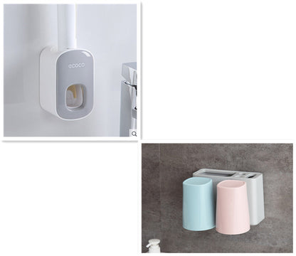 Wall-Mounted Automatic Toothpaste Dispenser Set