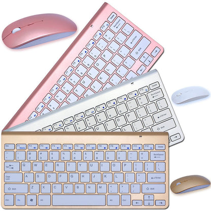 Teclado y ratón inalámbricos de 2,4G, portátiles, mini, para portátiles, Mac, PC de escritorio, Smart TV, PS4.