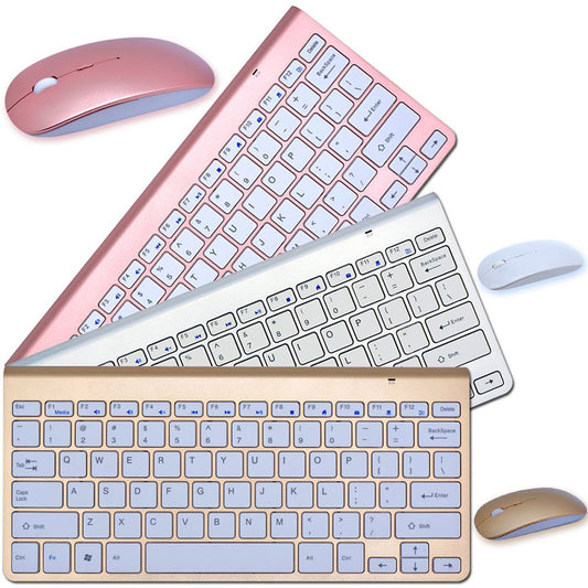 Teclado y ratón inalámbricos de 2,4G, portátiles, mini, para portátiles, Mac, PC de escritorio, Smart TV, PS4.