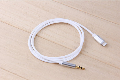 Compatible con Apple, para iPhone desde el 5 hasta el 14, Línea de audio auxiliar para vehículo, Línea de caja de audio, Interfaz Lightning Turn 3.5