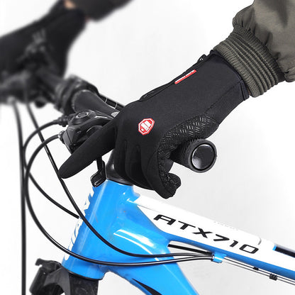Guantes de invierno para pantalla táctil, para motocicleta, deslizantes, impermeables, deportivos, con forro polar