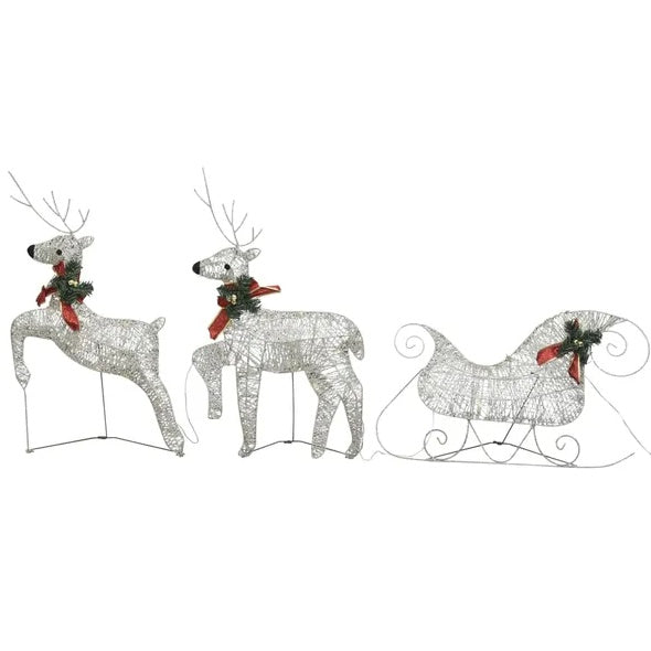 Reindeer & Sleigh Christmas Decoration with 60 LEDs