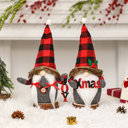 Gnomo navideño sin rostro, decoración navideña para el hogar, regalo de Navidad 2024, regalos de Año Nuevo para niños, decoración navideña para el hogar.