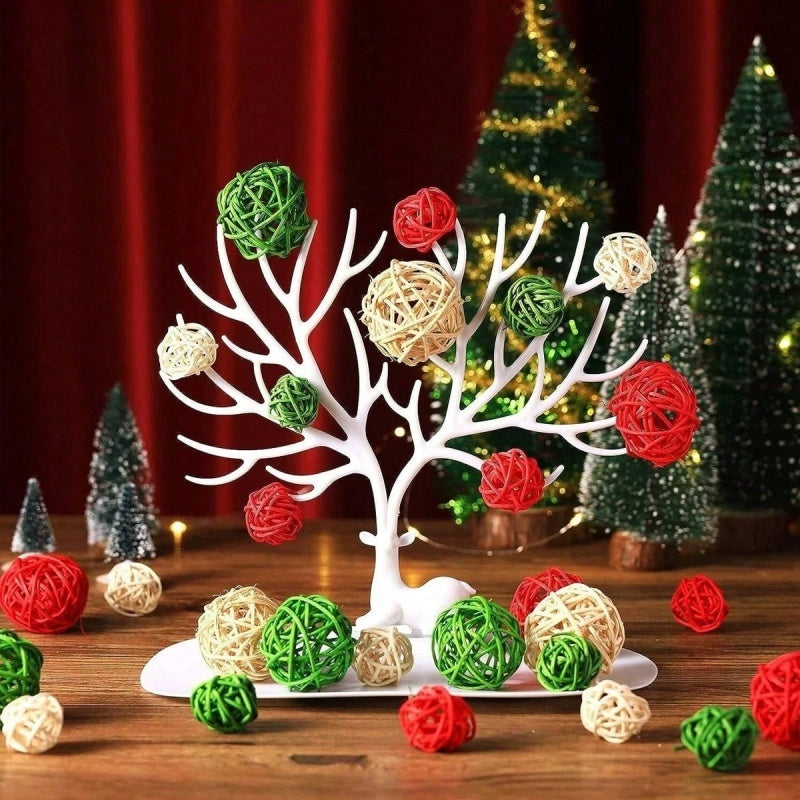 30-Pack Christmas Rattan Decorative Balls