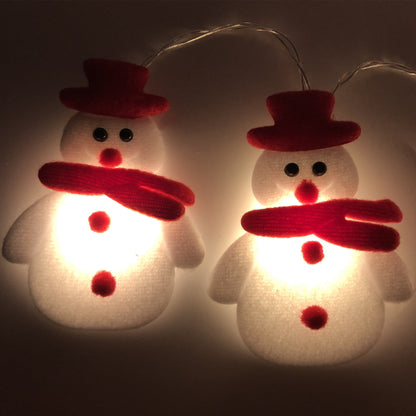 Guirnalda de luces LED con forma de muñeco de nieve para decoración navideña, decoración para el hogar, adorno navideño de Año Nuevo
