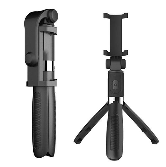 Compatible con Apple, trípode para selfies, soporte triangular universal para móvil con Bluetooth.