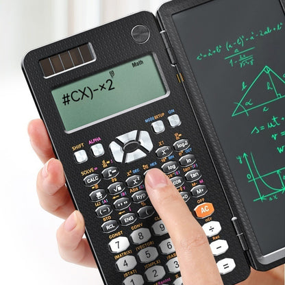 Calculadora científica plegable 2 en 1, tableta de escritura a mano, calculadora con función de aprendizaje, calculadora científica de escritorio plegable.