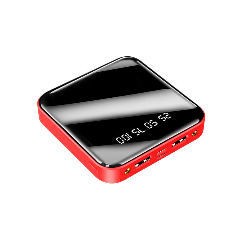 Mini banco de energía de 20000 mAh con pantalla digital y espejo portátil