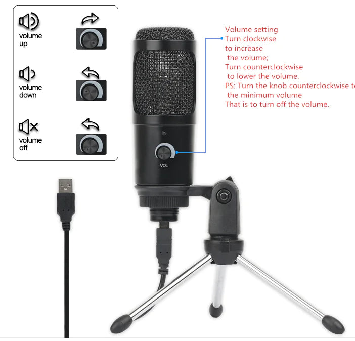 Pro Condenser Microphone for Streaming