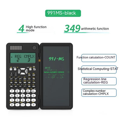 Calculadora científica plegable 2 en 1, tableta de escritura a mano, calculadora con función de aprendizaje, calculadora científica de escritorio plegable.