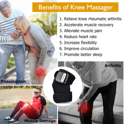 Masajeador eléctrico de rodilla con calefacción por infrarrojos, terapia de vibración, máquina de fisioterapia, masajeador para aliviar el dolor.