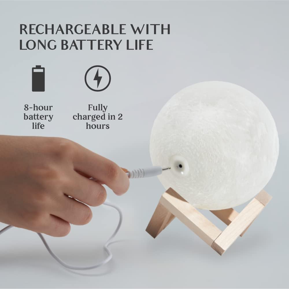 16-Color Moon Lamp with Stand & Remote