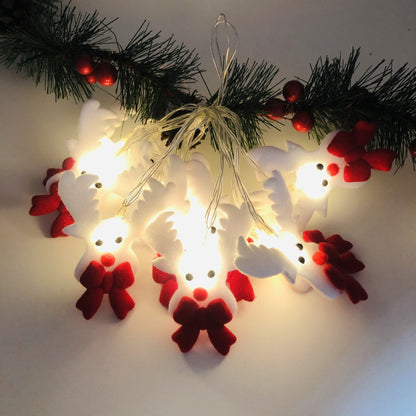 Guirnalda de luces LED con forma de muñeco de nieve para decoración navideña, decoración para el hogar, adorno navideño de Año Nuevo