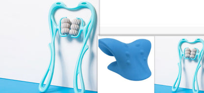 Masajeador de cuello manual  de seis ruedas con rodillos de masaje para aliviar el dolor.