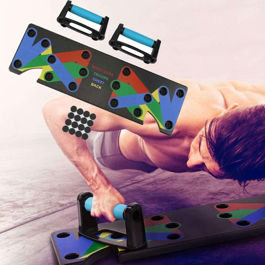 Soporte para tabla de flexiones con nueve funciones para gimnasios de interior