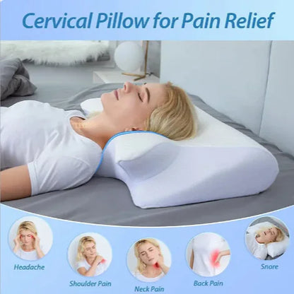 Ergonomic 2-in-1 Memory Foam Support Pillow
