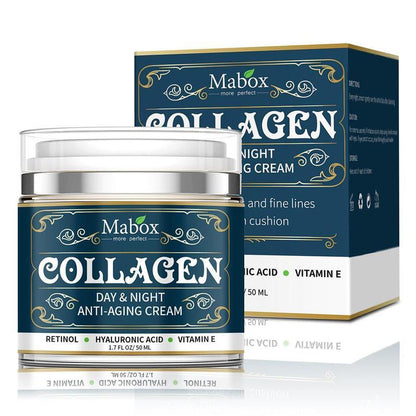 Crema facial hidratante de colágeno, productos para el cuidado de la piel, crema facial antienvejecimiento, hidratante y eliminador de arrugas.