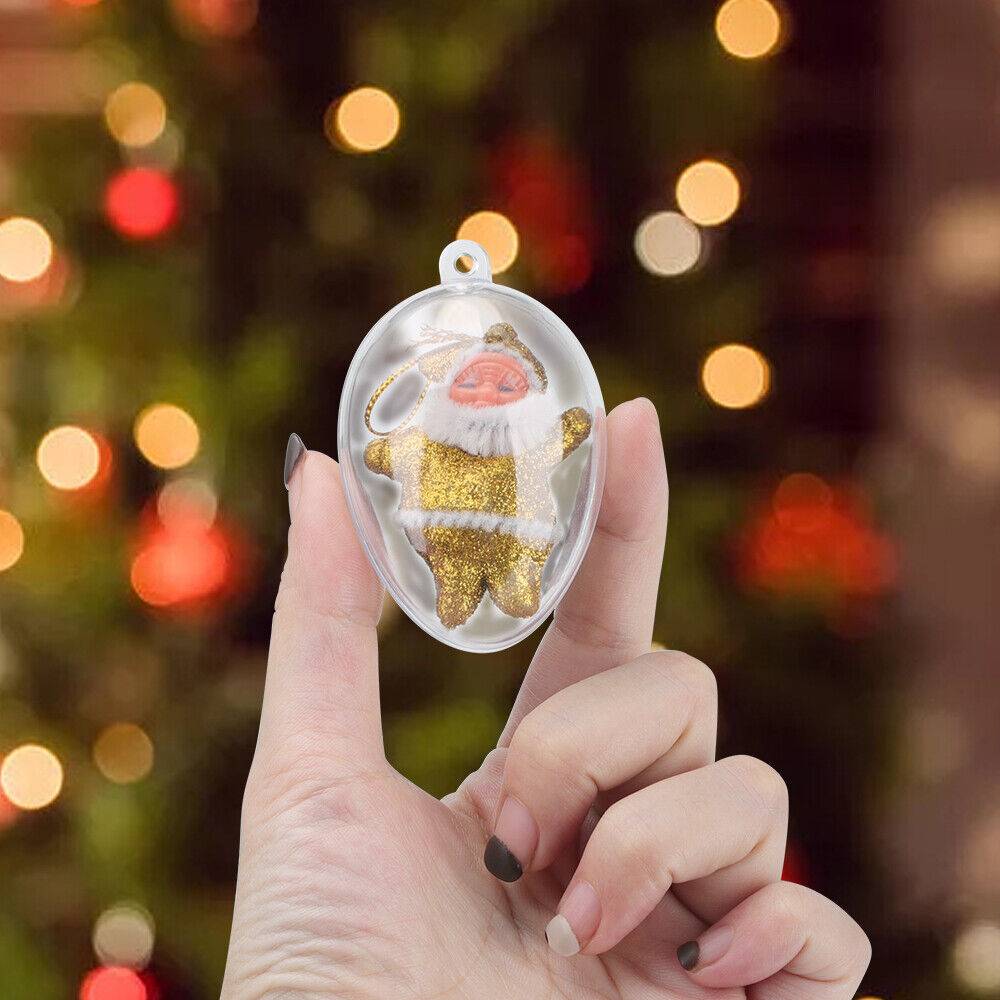 Transparent DIY Christmas Ornament Balls (5 Pieces)