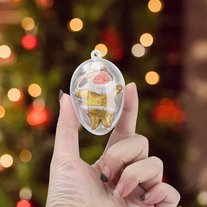 Transparent DIY Christmas Ornament Balls (5 Pieces)