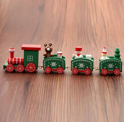Wooden Christmas Train Ornament