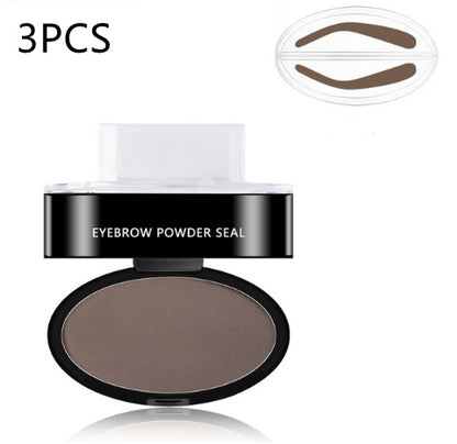 Kit de plantillas para tintar y sellar cejas en polvo, cosméticos, maquillaje profesional, resistente al agua, para realzar las cejas.