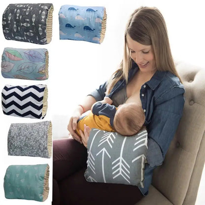 Almohada de lactancia ajustable de algodón para bebés, lavable, para el brazo