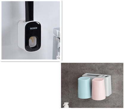 Wall-Mounted Automatic Toothpaste Dispenser Set
