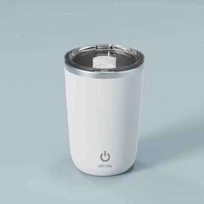 Taza automática de 350 ml con agitación automática, taza para mezclar café, leche y jugo, eléctrica de acero inoxidable con rotación lenta.