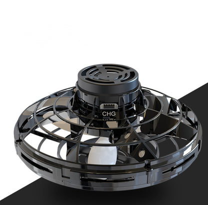 Mini giroscopio de dedo interactivo, juguete de descompresión, dron LED tipo OVNI, helicóptero volador, juguete giratorio para niños