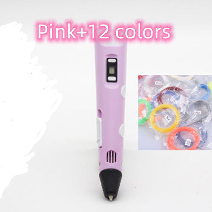 Bolígrafo de impresión 3D, bolígrafo 3D de dos generaciones, grafiti, pincel estereoscópico 3D, rompecabezas para niños, juguetes de pintura