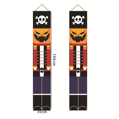 Pareado de pancarta de cascanueces modelo soldado de Halloween