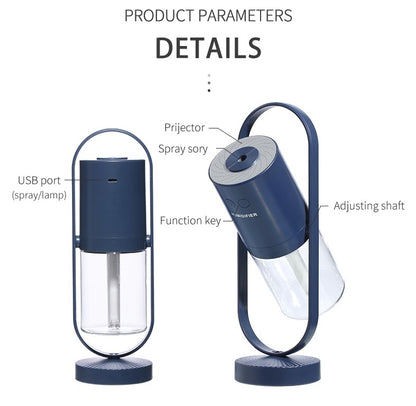 Humidificador de aire USB Magic Shadow para el hogar con luces, generador de niebla ultrasónico para coche.