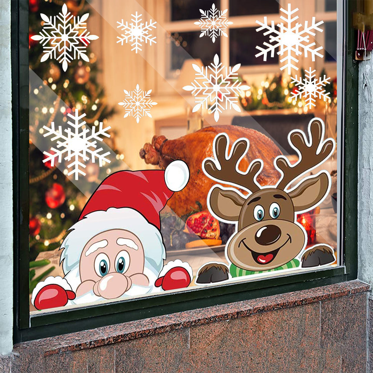 Christmas Snowflake Window Stickers (4 Sheets)