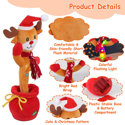 Dancing Christmas Plush Toy – Singing, Recording & Talking Back (Penguin / Moose)